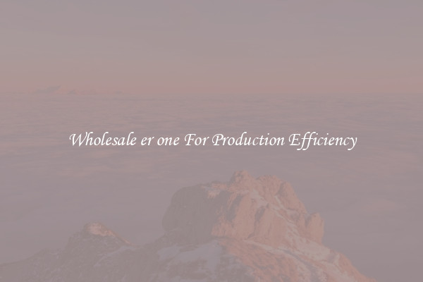 Wholesale er one For Production Efficiency