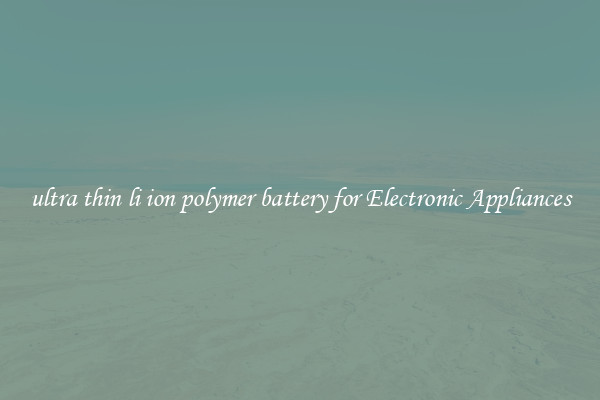 ultra thin li ion polymer battery for Electronic Appliances