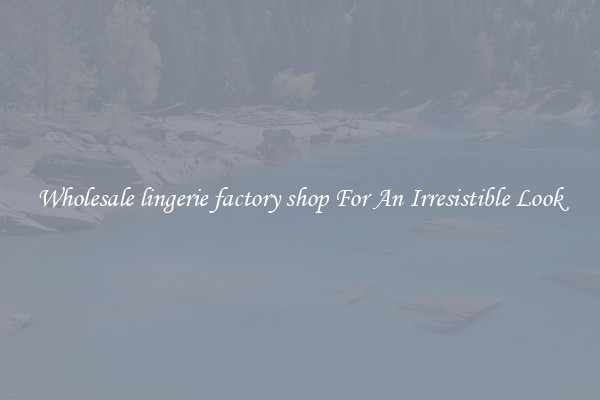 Wholesale lingerie factory shop For An Irresistible Look