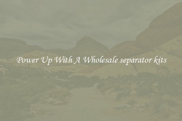 Power Up With A Wholesale separator kits