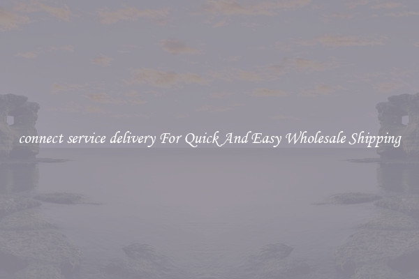 connect service delivery For Quick And Easy Wholesale Shipping