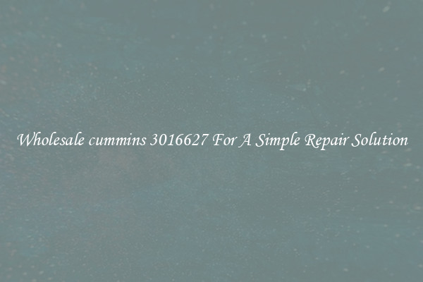 Wholesale cummins 3016627 For A Simple Repair Solution