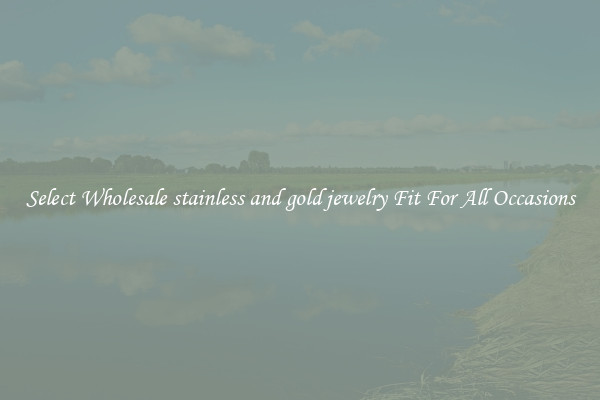 Select Wholesale stainless and gold jewelry Fit For All Occasions