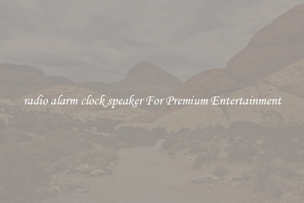 radio alarm clock speaker For Premium Entertainment