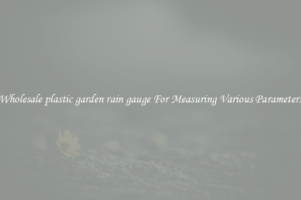 Wholesale plastic garden rain gauge For Measuring Various Parameters