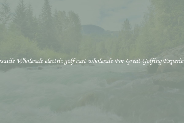 Versatile Wholesale electric golf cart wholesale For Great Golfing Experience 